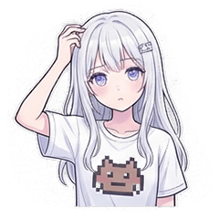 Cute silver-haired girl 1