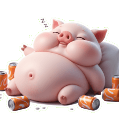 Long Live the Lazy Pink Pig on Sunda