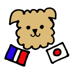 French-Japanese Sticker (dog)