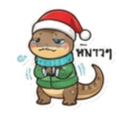 Kawaii Monitor Lizard Christmas