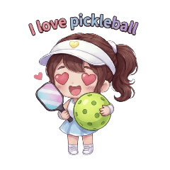 Cute pickleball girl