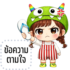 Message Stickers: Nutty cute girl