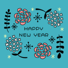 オシャレな年末年始スタンプ／修正版