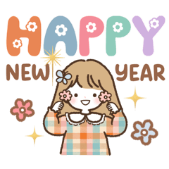 "Cara" Cute Girl - Happy New Year