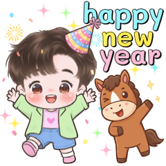 Cute Boy happy new year