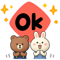 <可愛兔兔和熊咖>2026萬事OK啦♡♡♡～