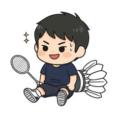 Badminton stickers daily Use
