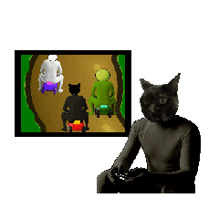 動く⑦シュールな黒ネッコさん