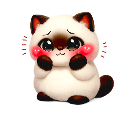 Chubby Chibi Cat Cute Emotions