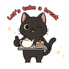 Cute Cat Cafe Stickers 1