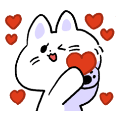 NEKONEKO STICKER white