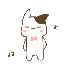 Pink-ribboned kitty.Purely adorable!