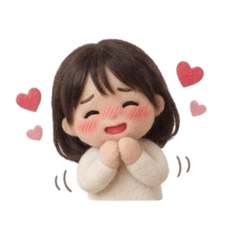 Fluffy Felt Schoolgirl: Daily Stickers