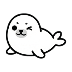 海豹寶寶 手繪風