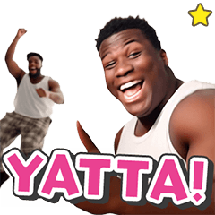 激しく動く飛び出す!!外国人デブ