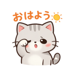 Round Kitty Everyday Stickers