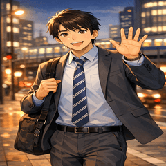 Office Worker Going Home Stickers