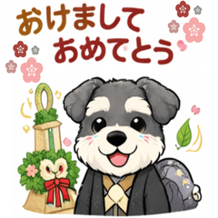 Cozy Schnauzer Seasonal Stickers