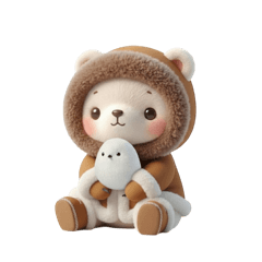 A Long-tailed Tit and  a bear1