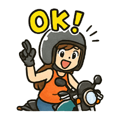 バイク女子の毎日使える日常会話スタンプ