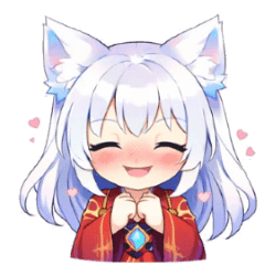 動いて伝わる♪キツネ着物の感情スタンプ