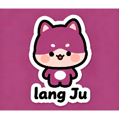 a a cute dog named langju