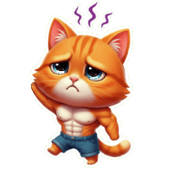 แมวขี้เกียจ ไม่มีอะไรจะพูด ขอแค่นั่งโง่ๆ