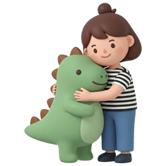 知知和恐龍的療癒陪伴時刻