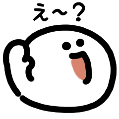 にっこりマンの動く顔（文字付き）