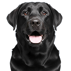 "Labrador Retriever(Black)" dog  #1