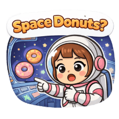 Luna  Cute Space Girl Stickers