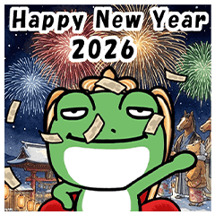 Grumpy New Year Frog Pop-up