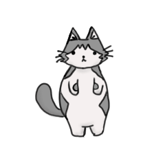 Black White Cat sticker