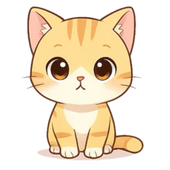 Kawaii Orange Tabby Cat