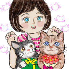 Garnet and Lovely cat friends