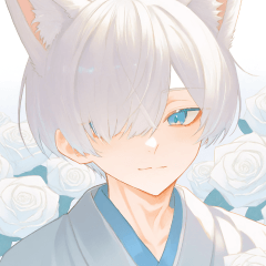 Mysterious White Fox Boy Sticker