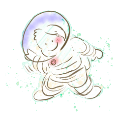 I want go to space sticker