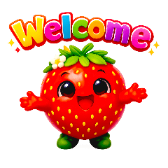 Cute 3D Strawberry Stickers Everyday