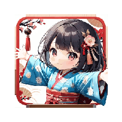 Chibi Kimono Girl - Gentle Daily Sticker