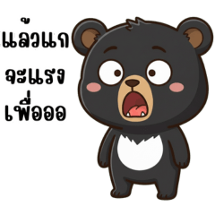 Funny black bear.