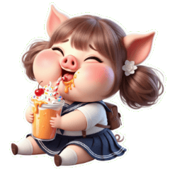 水手服粉紅豬 減肥 為了穿上小裙子全力以