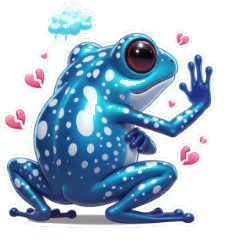 呆然カエルのネットクラッシュ瞬間