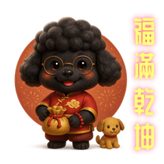 黑貴賓阿土的文青賀年