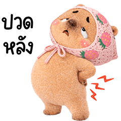 Grumpy Capybara strawwberry headscarft