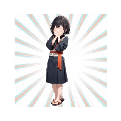 Polite & Calm Adult Woman Stickers