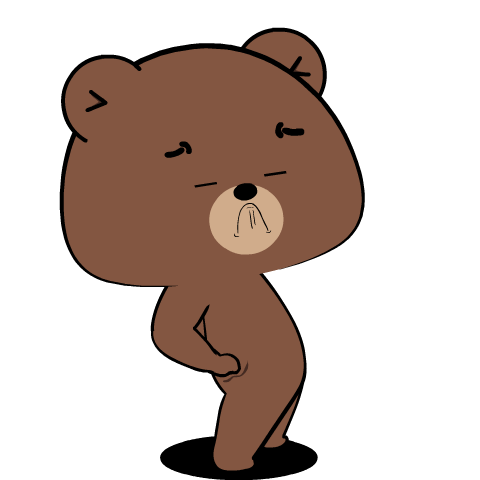 Cute Weird Bear 5 : Pop-up stickers