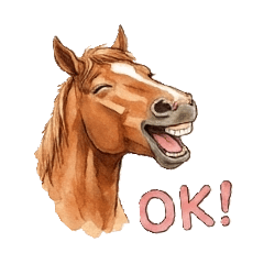 These are expressive horse stickers.