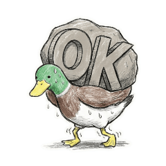 毎日使える虚無感真顔で過剰なカルガモさん