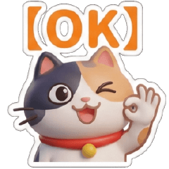 Funny WhiteTalk cat 3D everyday phrases