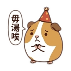 呆萌天竺鼠_日常諧音梗貼圖